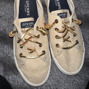 Women’s Gold Sperry Sneakers